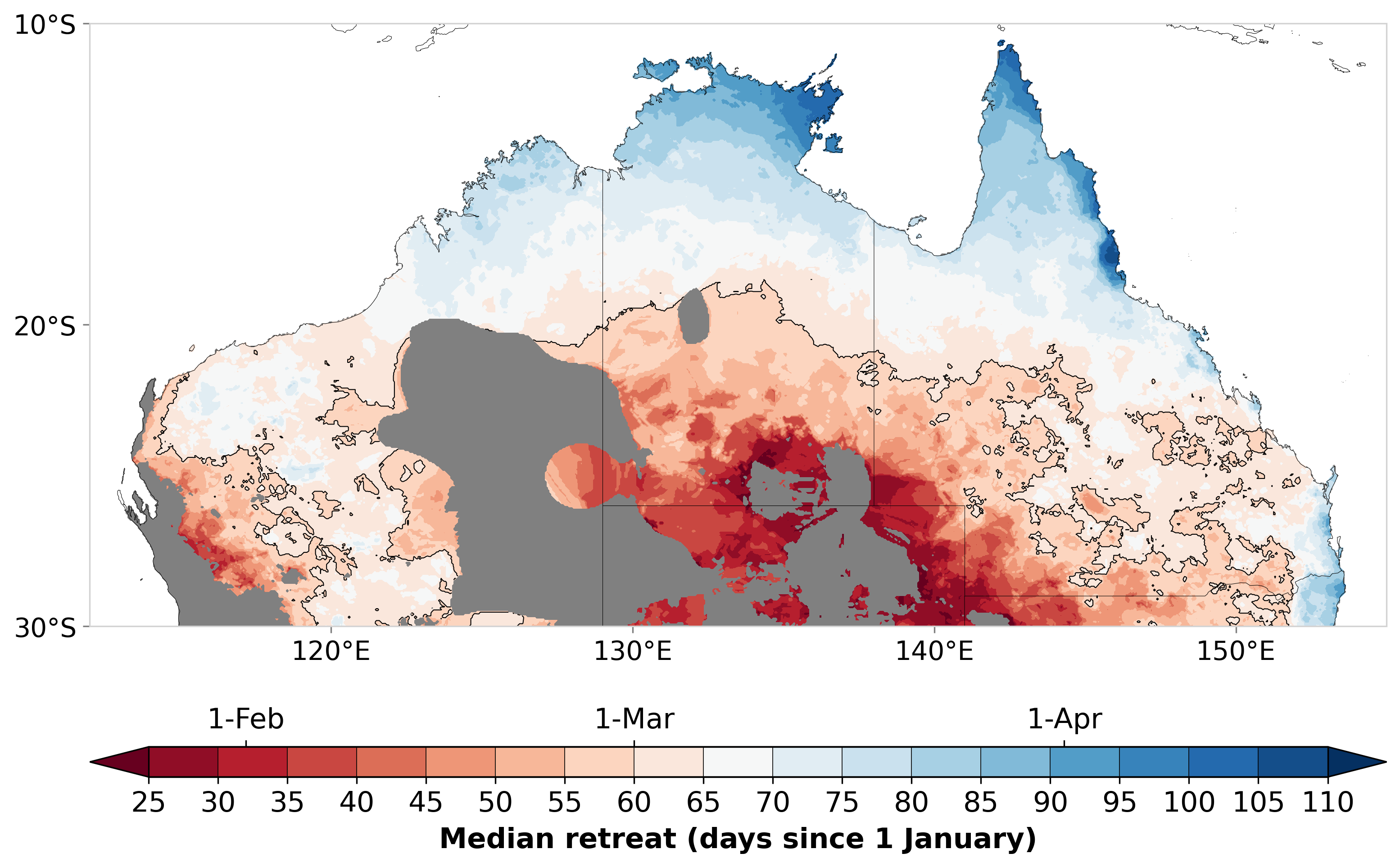 Northern Rainfall Retreat 50th Percentile
